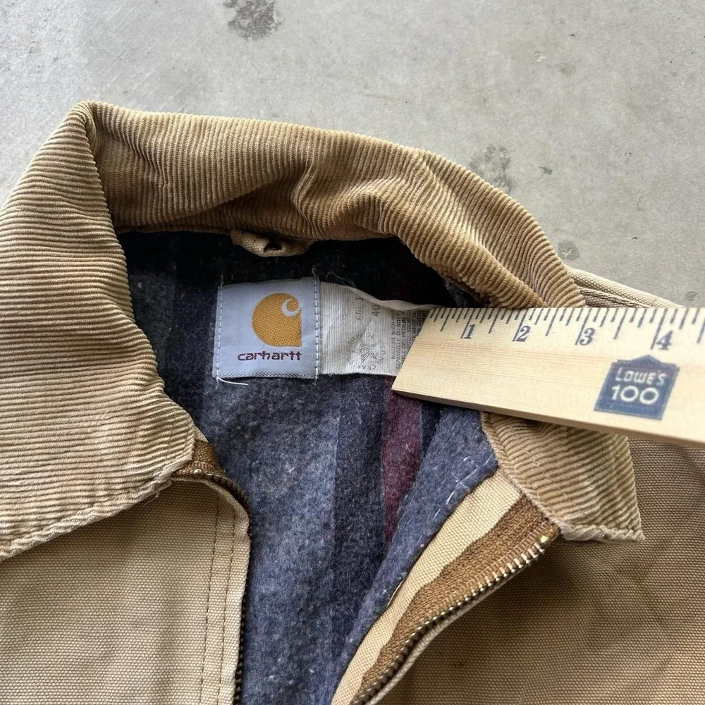 Vintage Carhartt Detroit Jacket Brown Lined Men's‎ Size M/40 6BLJ 80s Distressed